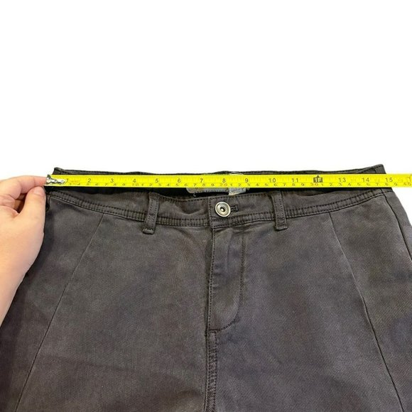 Anthropologie Charcoal Gray Button Micro Corduroy Skinny Pants Womens 29 - Picture 3 of 6